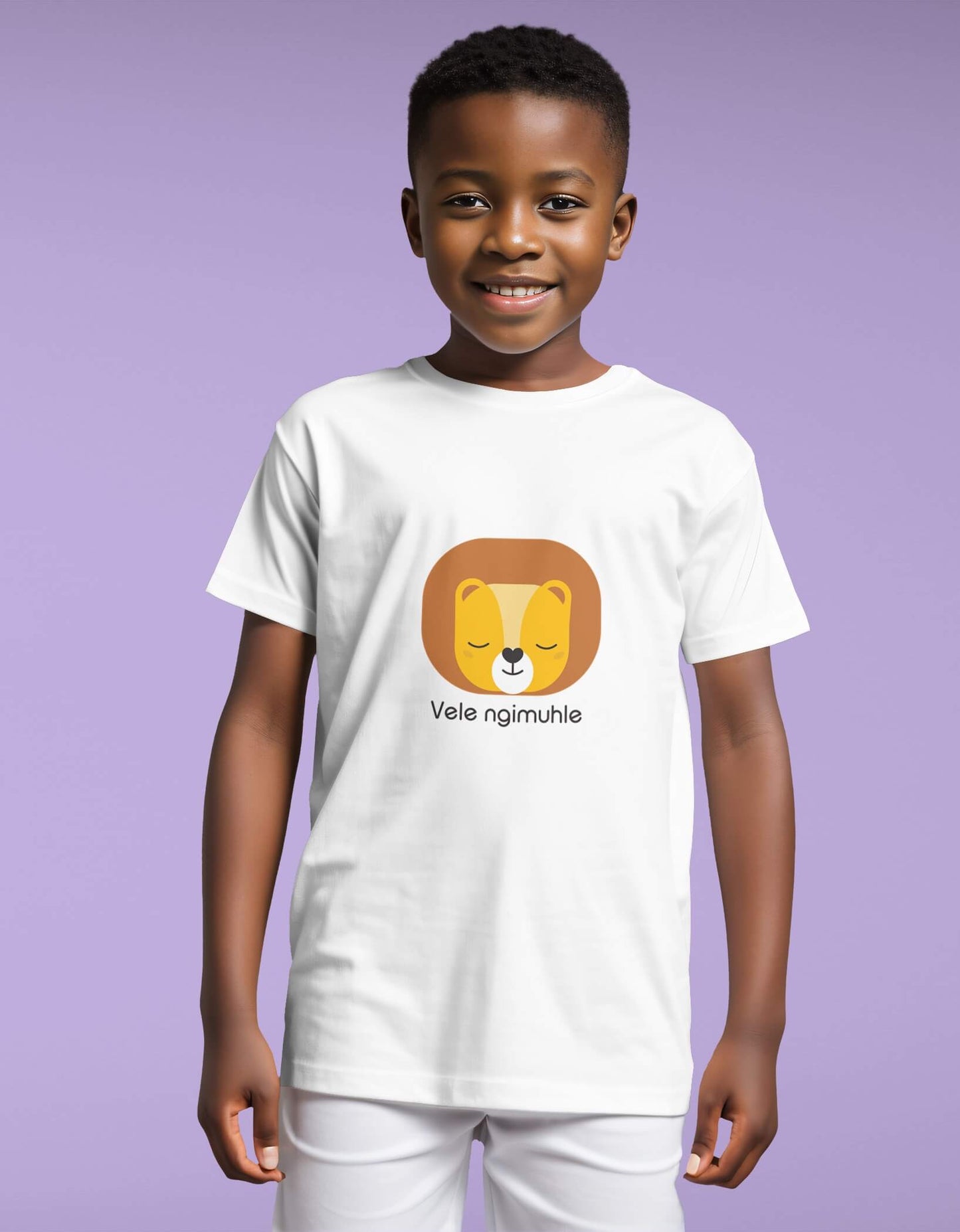 Vele Ngimuhle (Of course, I'm cute/handsome) - Kiddies T-Shirt - Lion